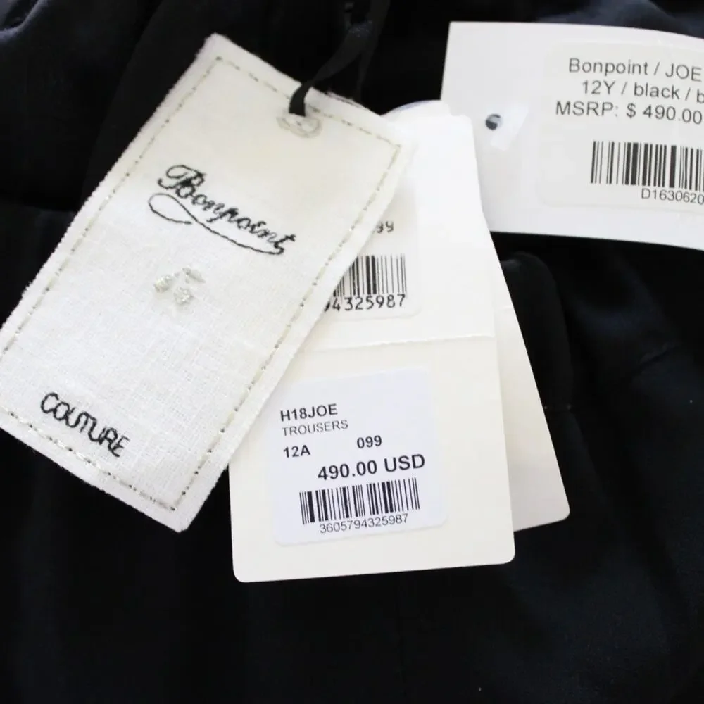 NWT‎ Bonpoint Couture Joe Tuxedo Pants Black Formal Girls 12